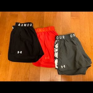 Under Armour adult medium athletic shorts. 3 pair.